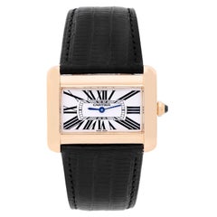 Cartier Yellow Gold Tank Divan Quartz Wristwatch Ref W6300556
