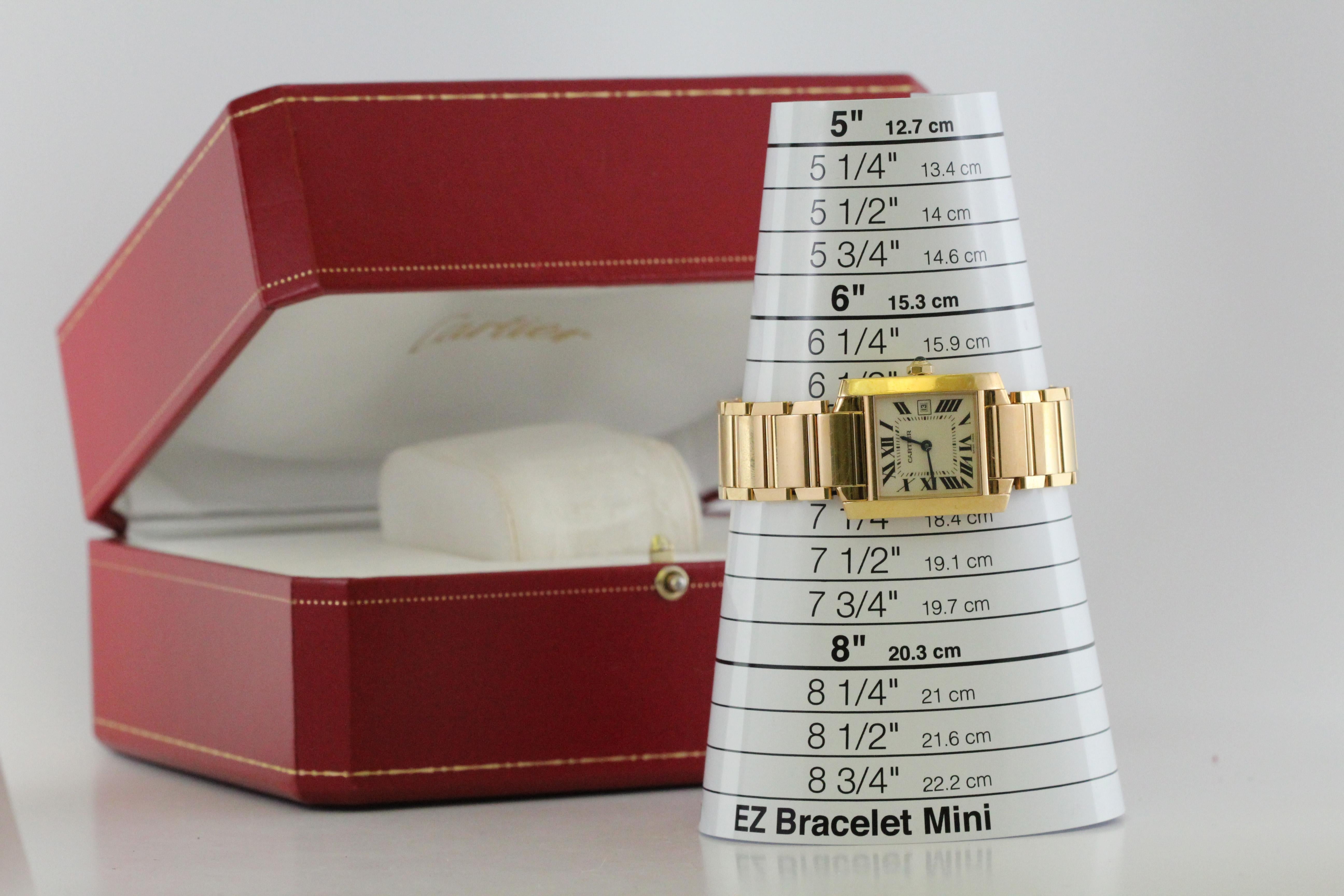 Cartier Yellow Gold Tank Francaise Quartz Wristwatch Ref W50014N2 3