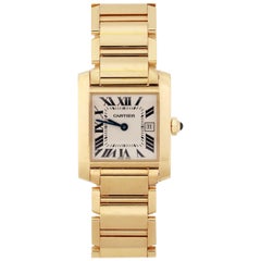 Cartier Yellow Gold Tank Francaise Quartz Wristwatch Ref W50014N2