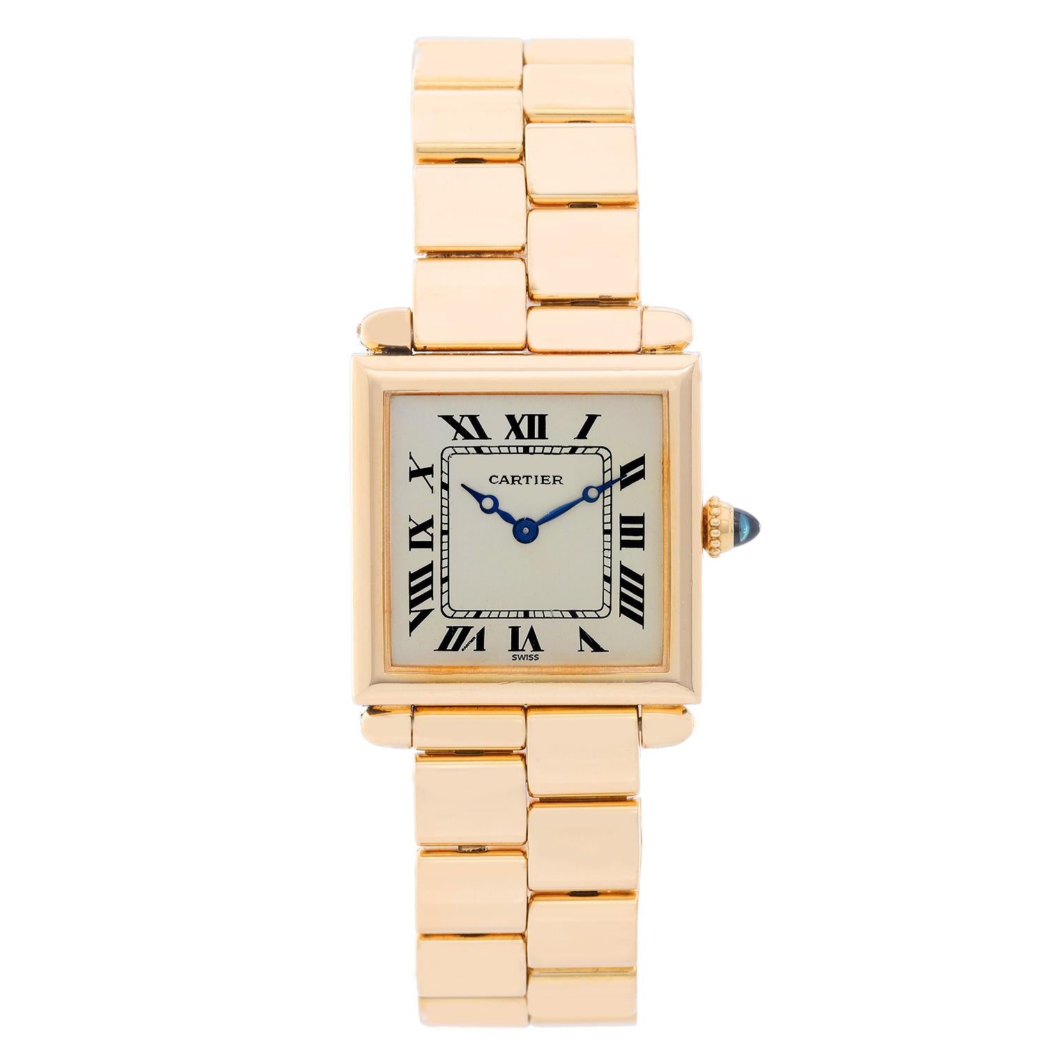 Cartier Yellow Gold Tank Obus Quartz Wristwatch