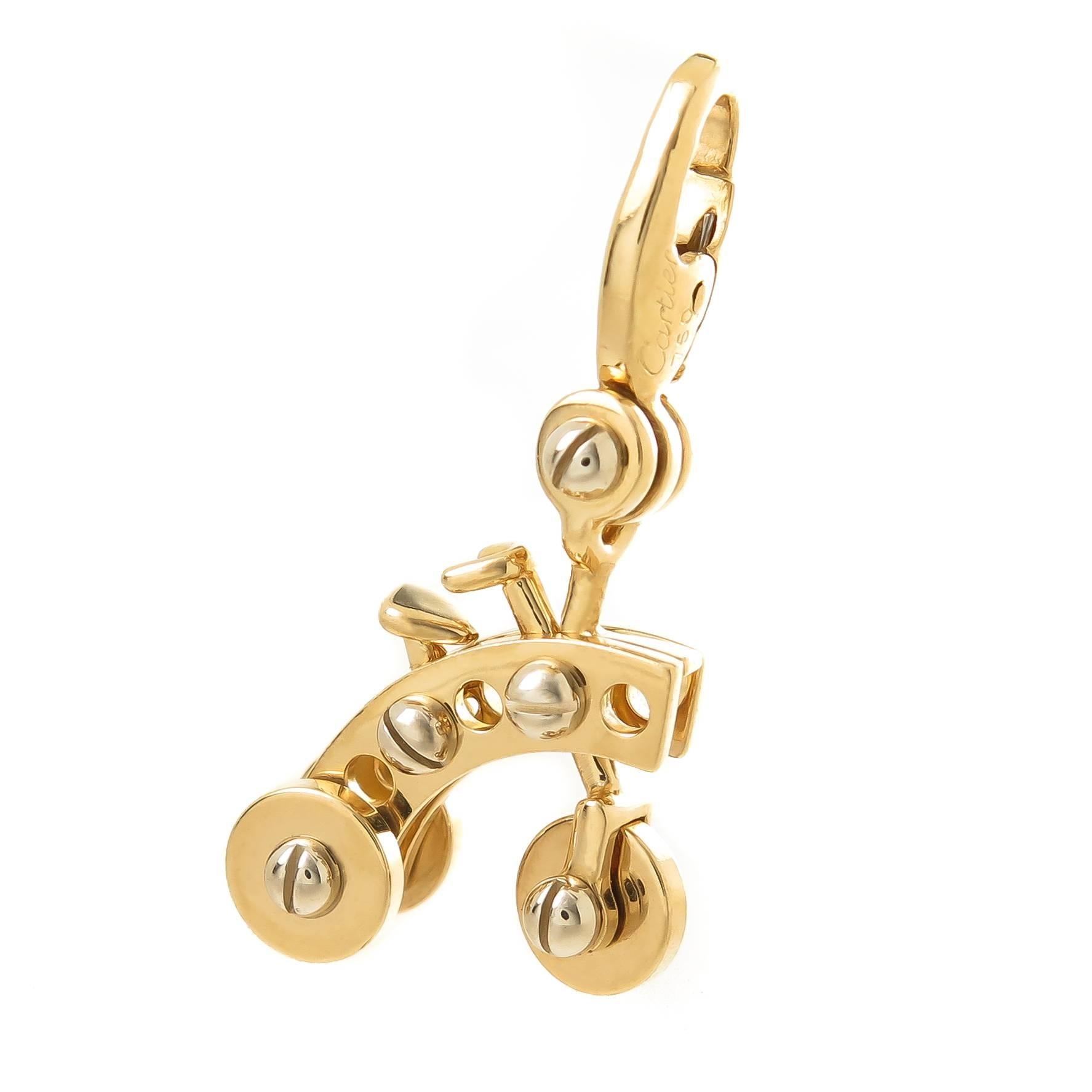 Cartier Yellow Gold Tricycle Charm