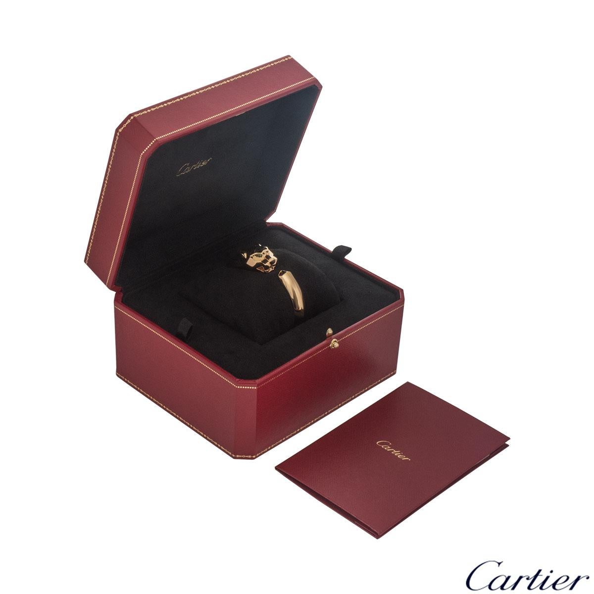 Cartier Yellow Gold Tsavorite and Onyx Panthere de Cartier Bracelet In Excellent Condition In London, GB