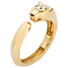 Bracelet Panthère de Cartier en or jaune:: tsavorite et onyx