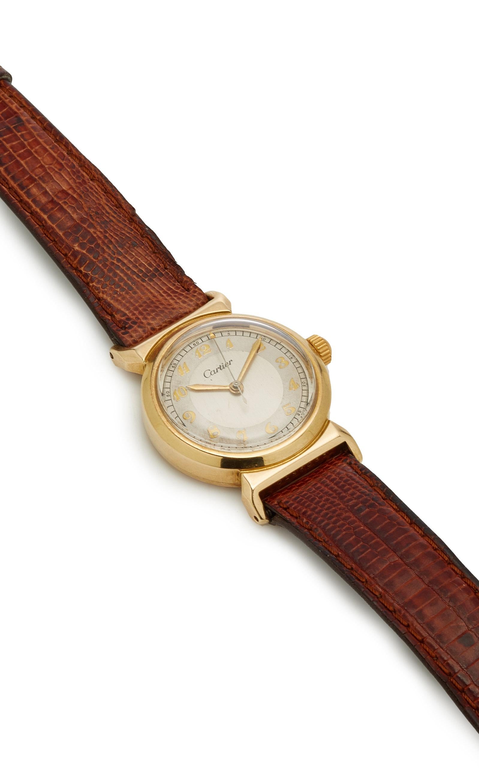 Cartier Yellow Gold Unisex Watch In Good Condition For Sale In New York, NY