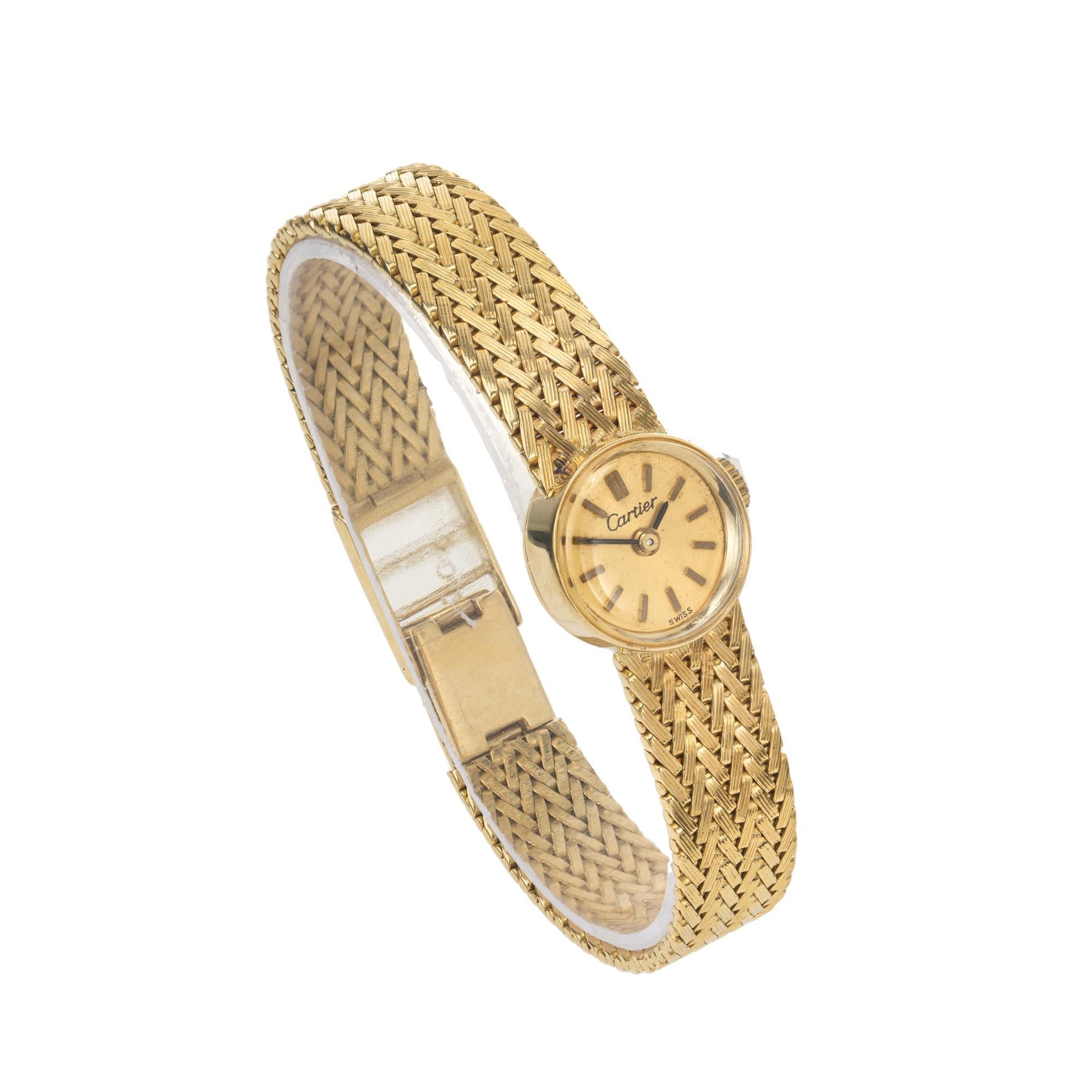 Donna Orologio da polso da donna Cartier Universal Geneve in oro giallo, metà del secolo scorso