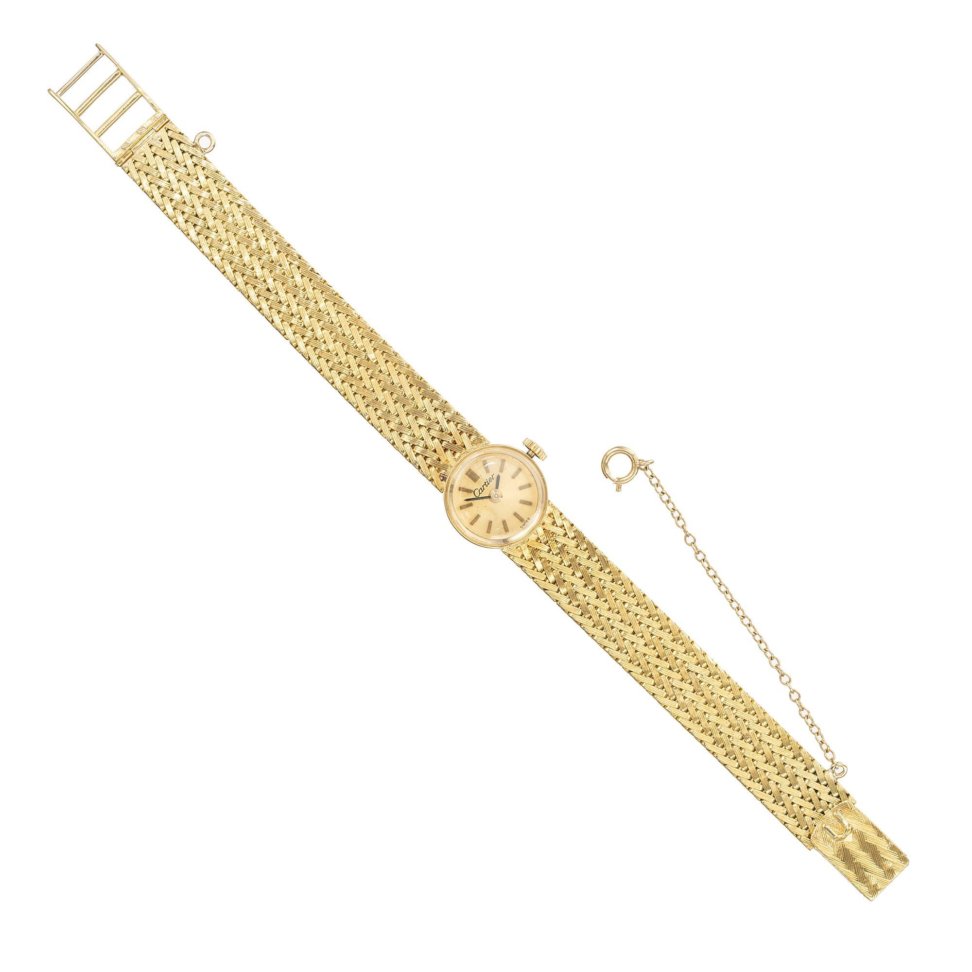 Orologio da polso da donna Cartier Universal Geneve in oro giallo, metà del secolo scorso 1