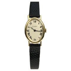Cartier Gelbgold Vintage Damen Mechanische Armbanduhr