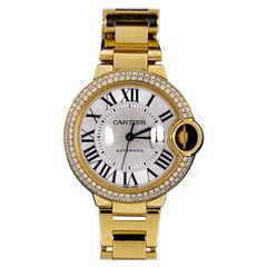 Ballon Bleu de Cartier Yellow Gold 33mm Pave Diamond Watch