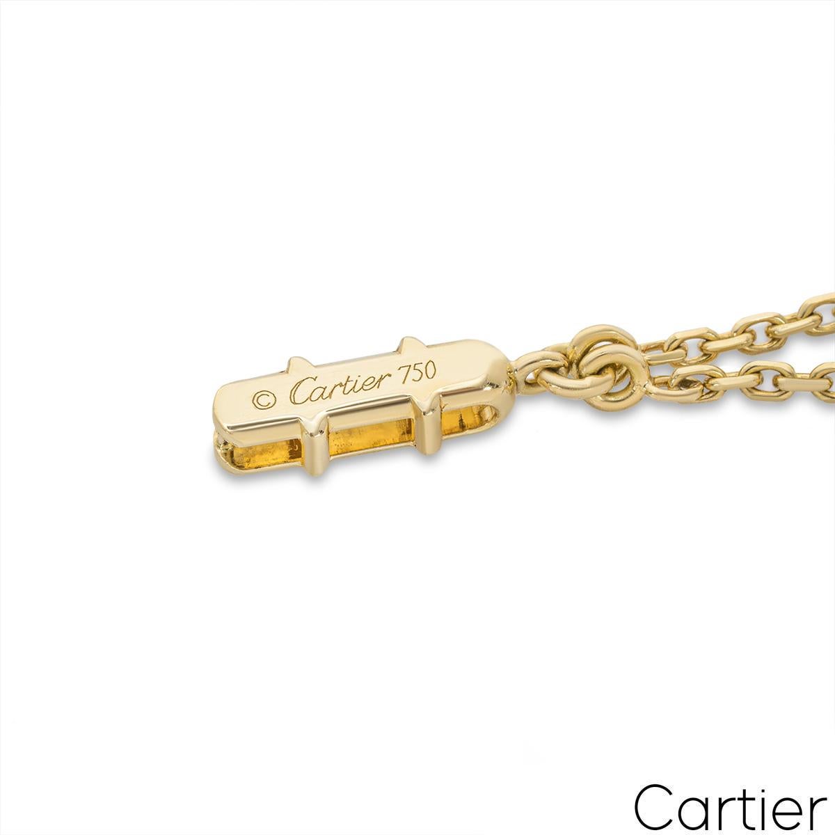 Women's Cartier Yellow & White Gold Diamond Caresse D’orchidées Necklace