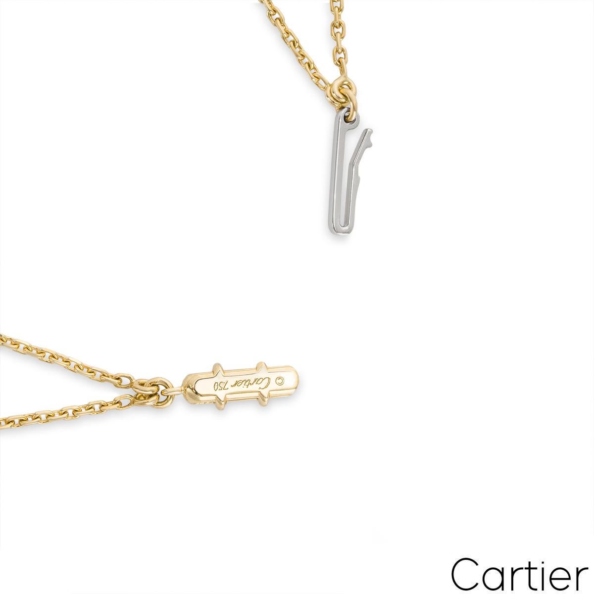 Cartier Yellow & White Gold Diamond Caresse D’orchidées Necklace 1