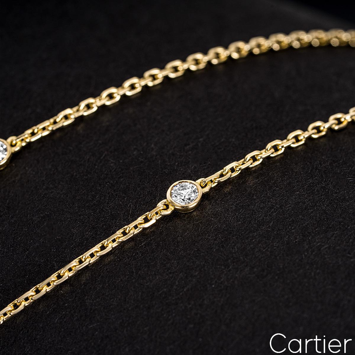 Cartier Yellow & White Gold Diamond Caresse D’orchidées Necklace 3
