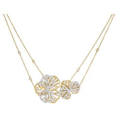 Cartier Yellow & White Gold Diamond Caresse D’orchidées Necklace