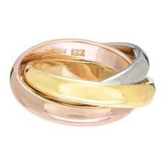 Cartier Yellow White Rose Gold Tri-Color Trinity Ring