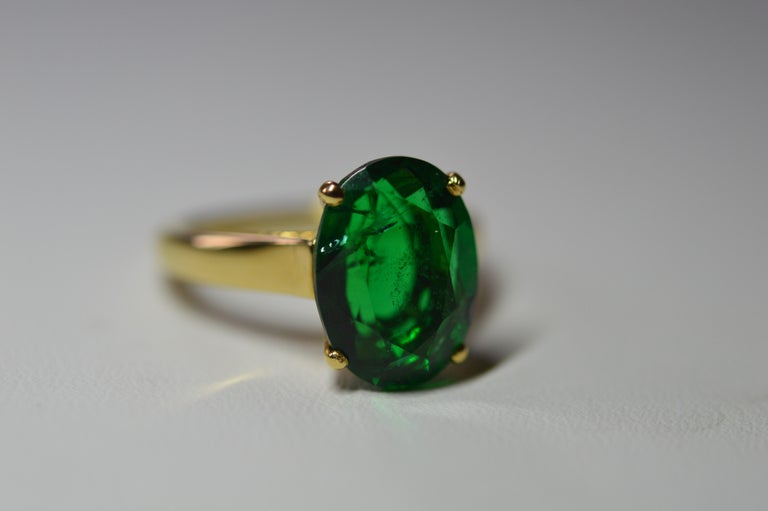 Cartier Zambian Ring 4.99 Carats Oval Emerald Insignificant GRS ...