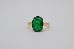Cartier Zambian Ring 4.99 Carats Oval Emerald Insignificant GRS Certified Unworn