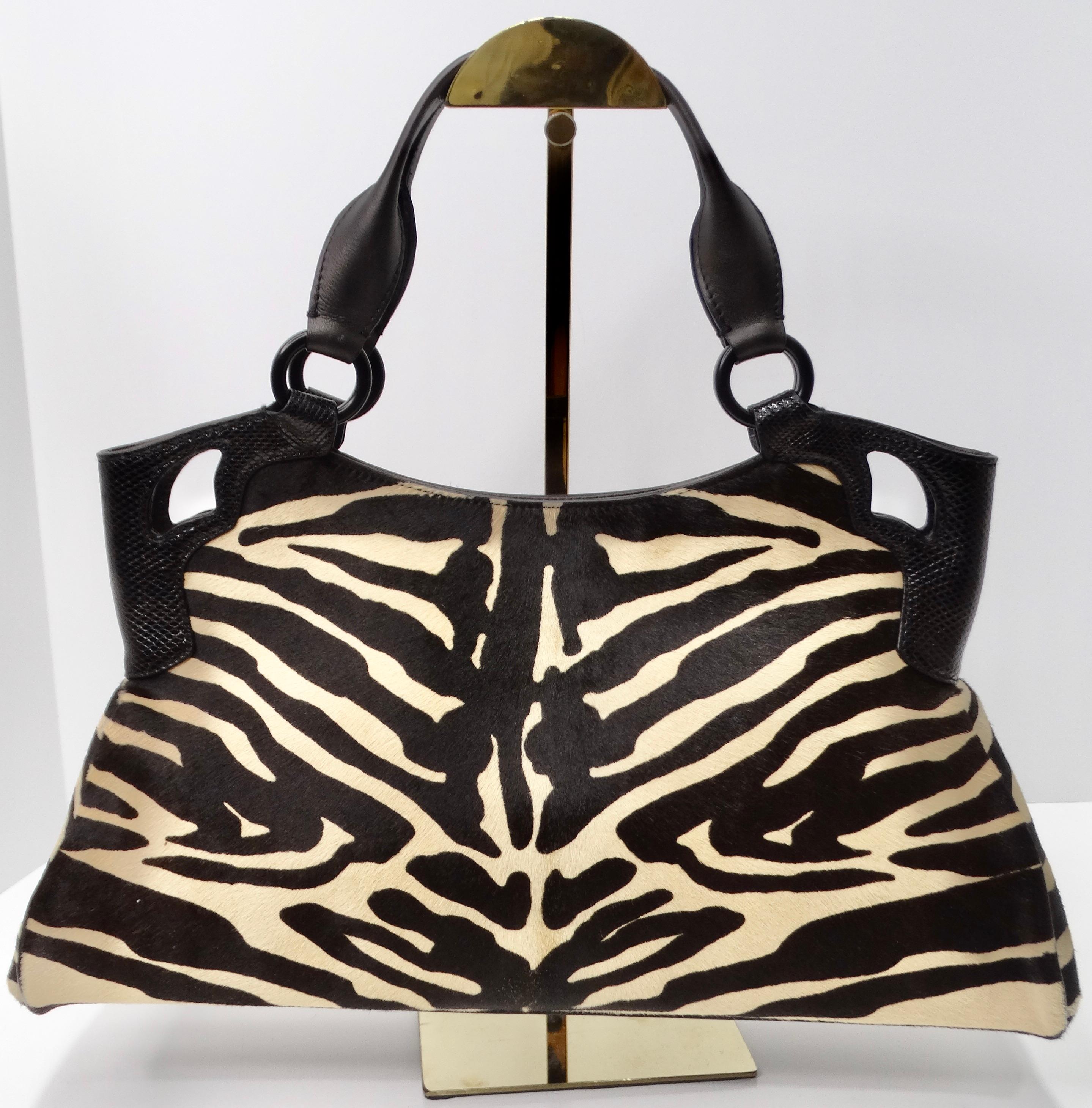 Women's or Men's Cartier Zebra Print Pony Hair 90s Shoulder Bag
