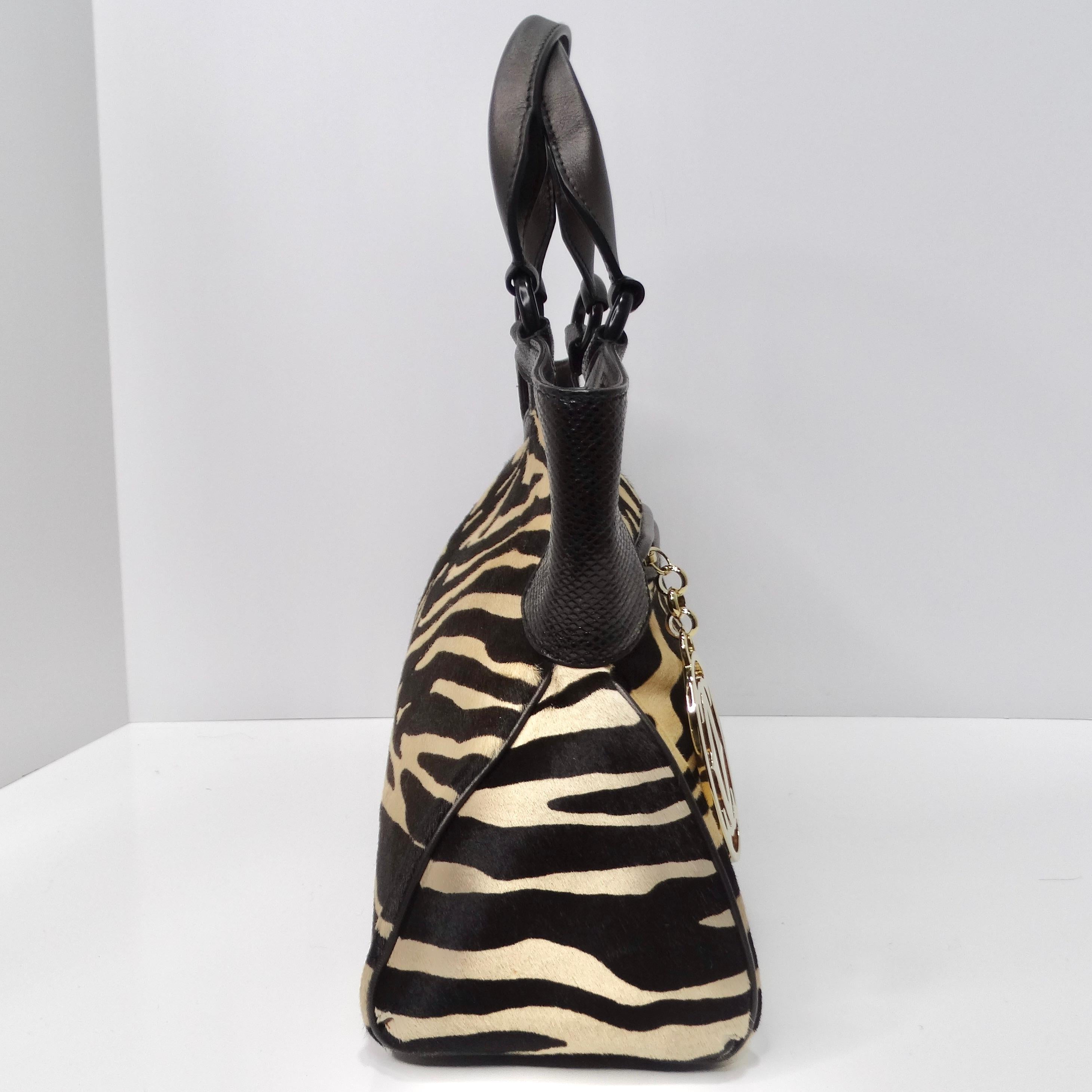 Cartier Zebra Print Pony Hair 90s Shoulder Bag 2