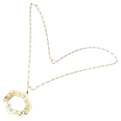 Cartier Zodiac Yellow Gold Diamond Necklace