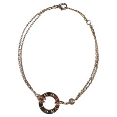 Cartier‑LOVE Collection 18K Rose‑Gold Single‑Diamond Disc Bracelet