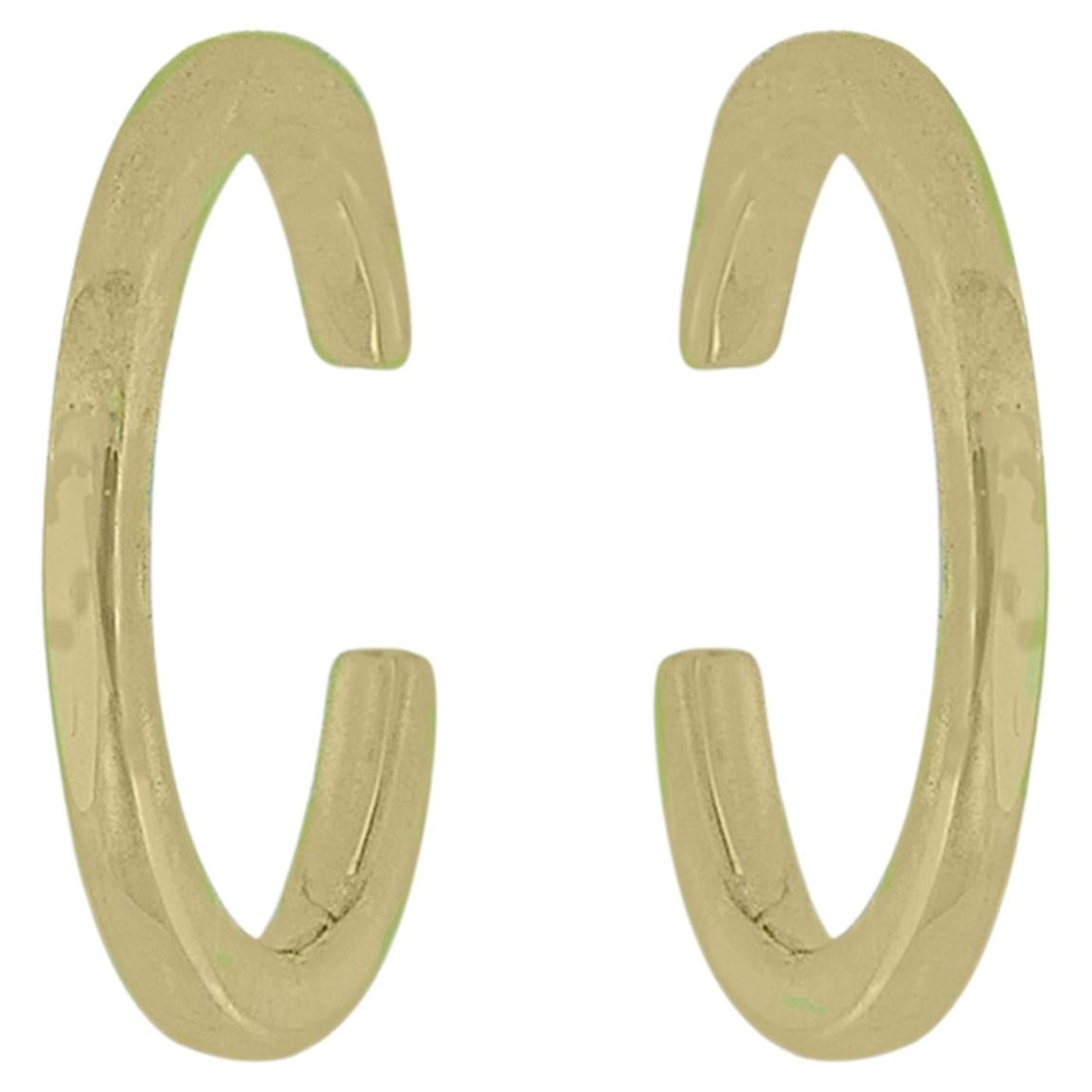Solid 14k Yellow Gold Cartilage Ear Cuff Earrings Jewelry Gift for Women For Sale