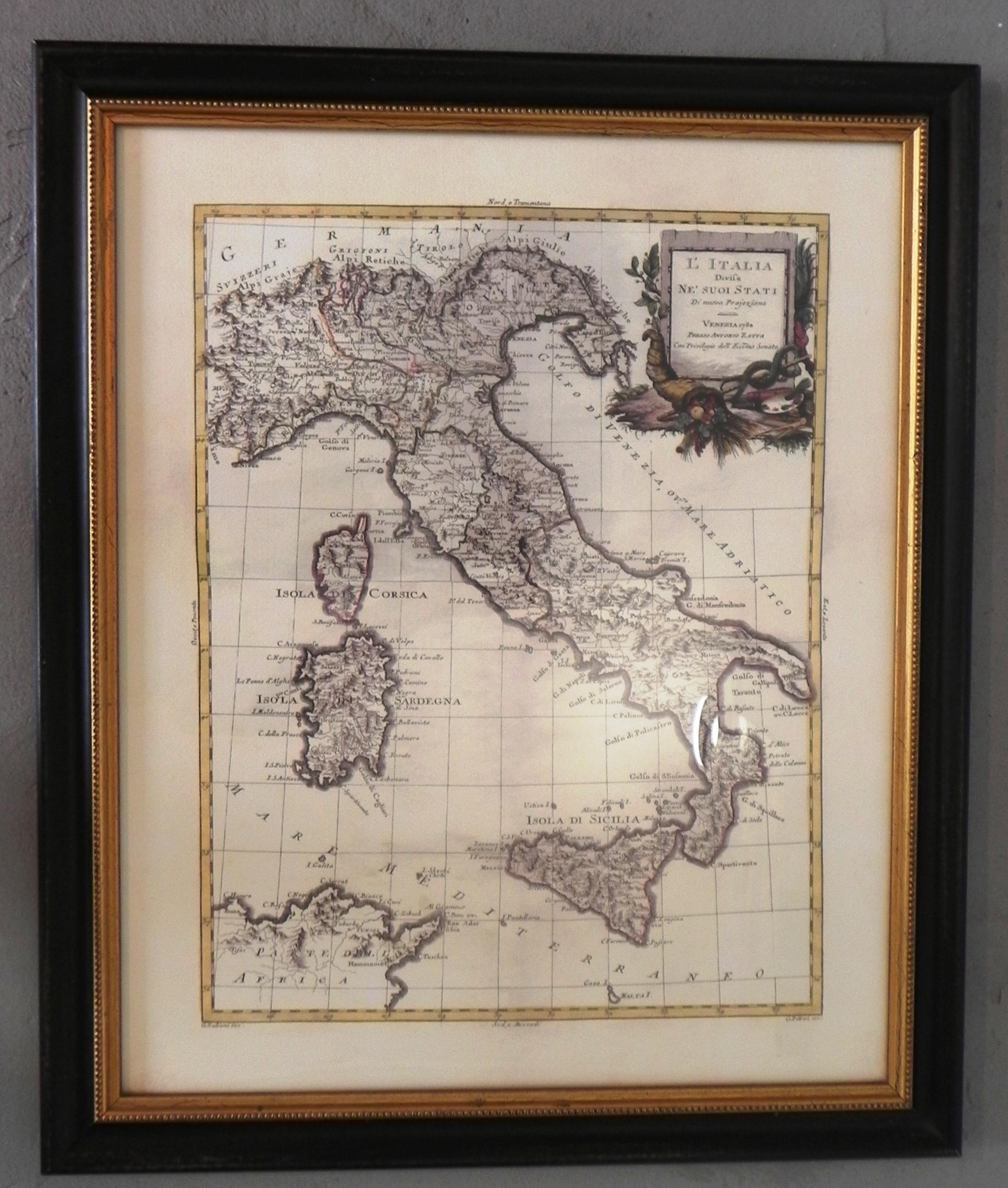 Grand Tour Cartografia, Italia 1782 For Sale