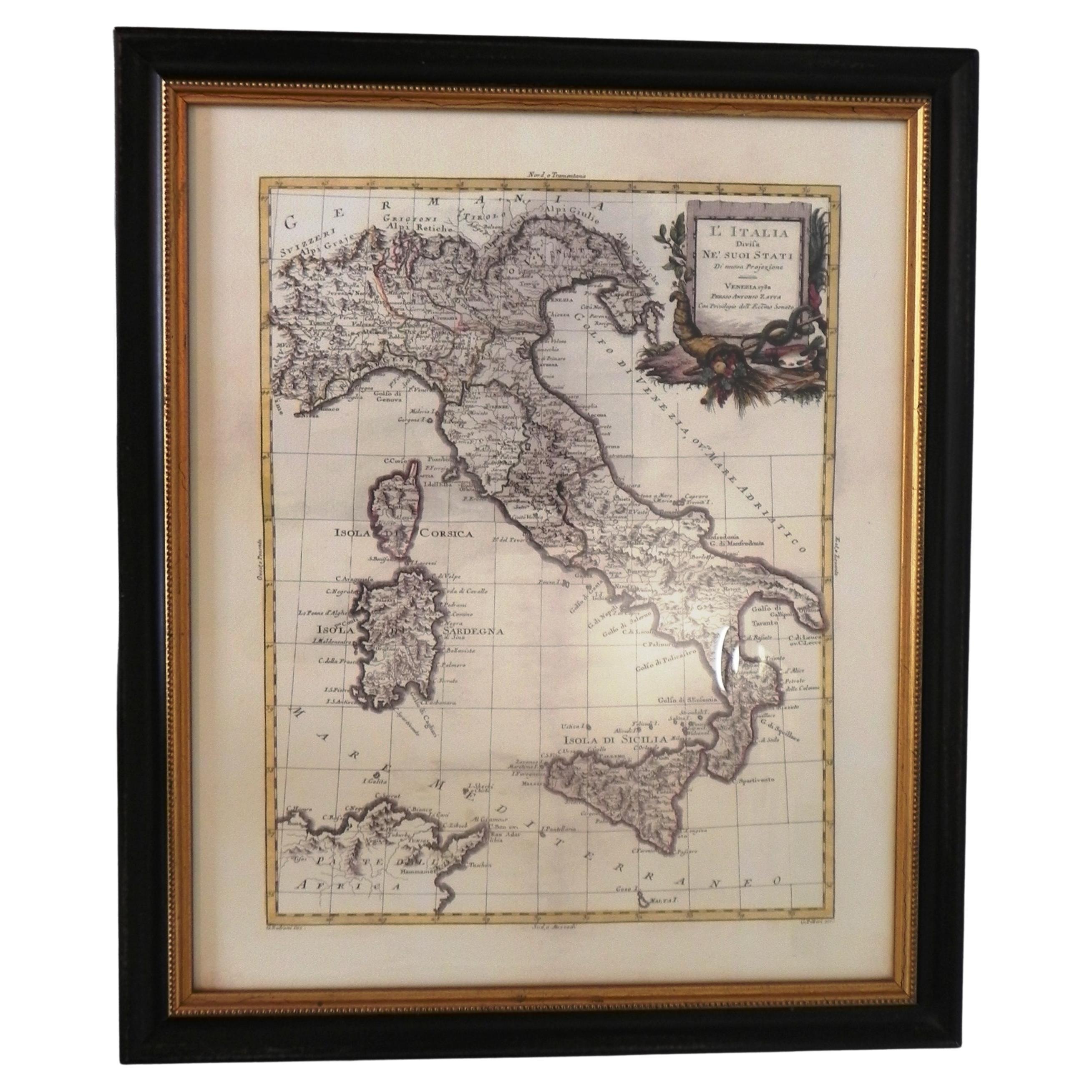 Cartografia, Italia 1782 For Sale