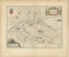 Cartographic Elegance of Touraine: A 17th-Century Map Showing French Heritage