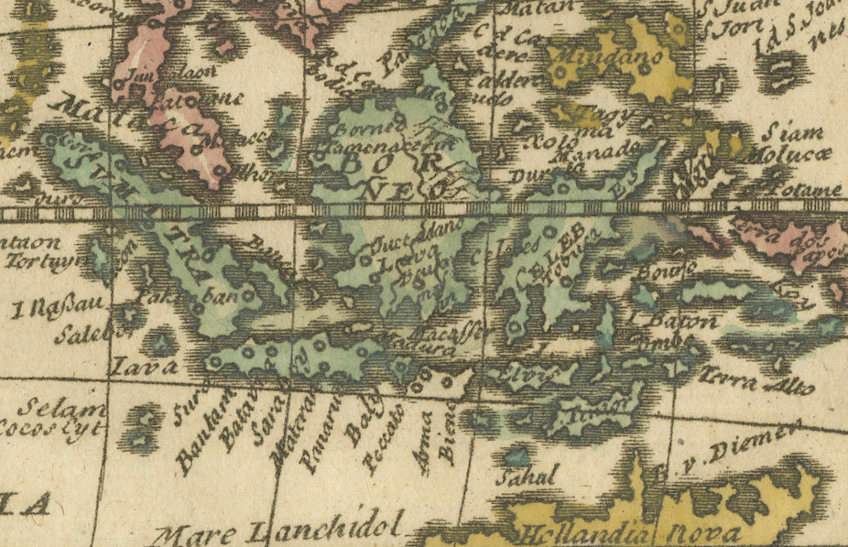 Cartographic Elegance: The Art and Science of 17th-Century Asian Maps, ca.1681 For Sale 1