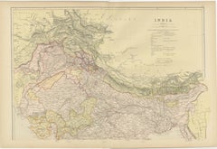 Cartographic Elegance: The British Raj's India, 1882 Atlas by Blackie and Son