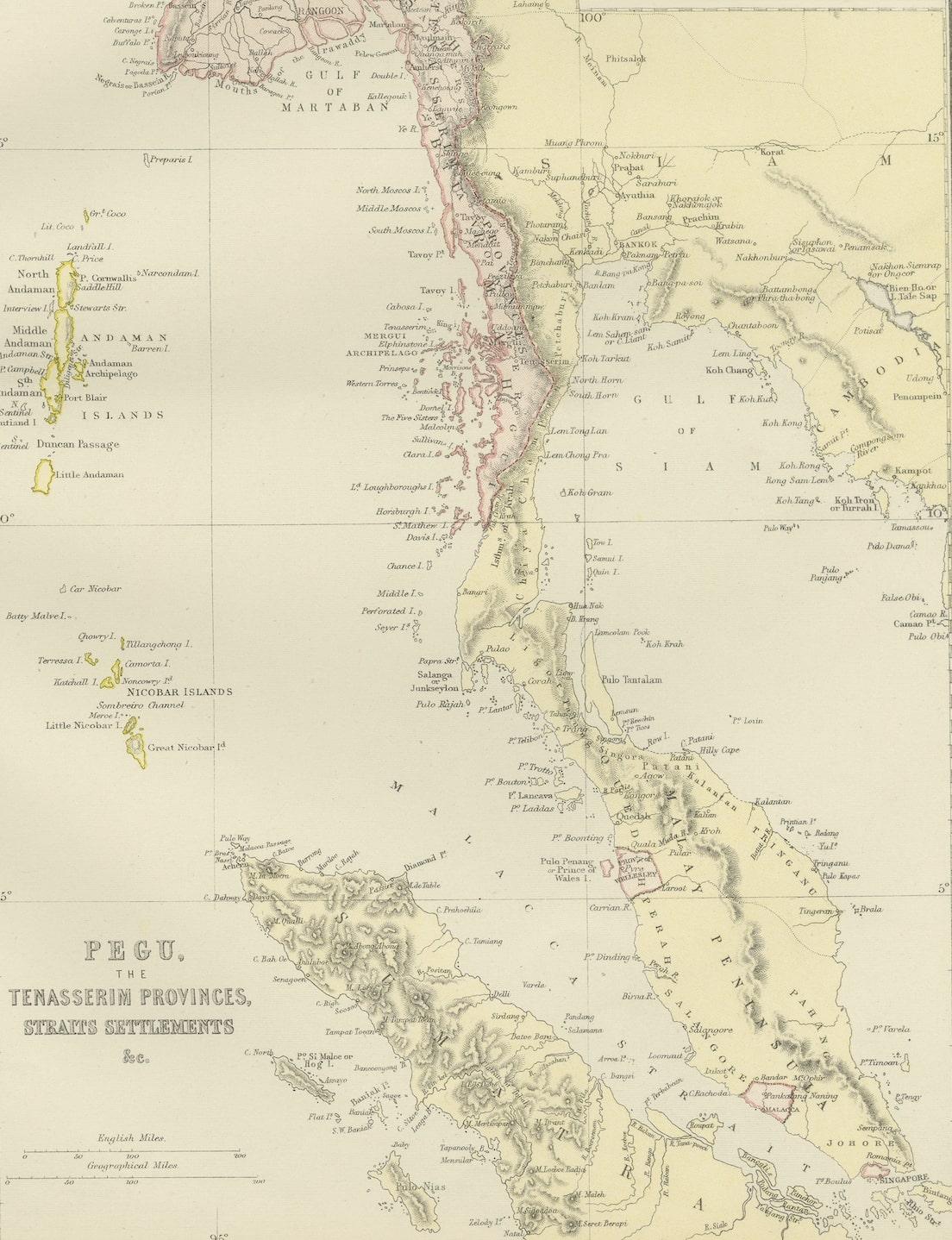 Cartographic Elegance: The British Raj's India, 1882 Atlas by Blackie and Son For Sale 3