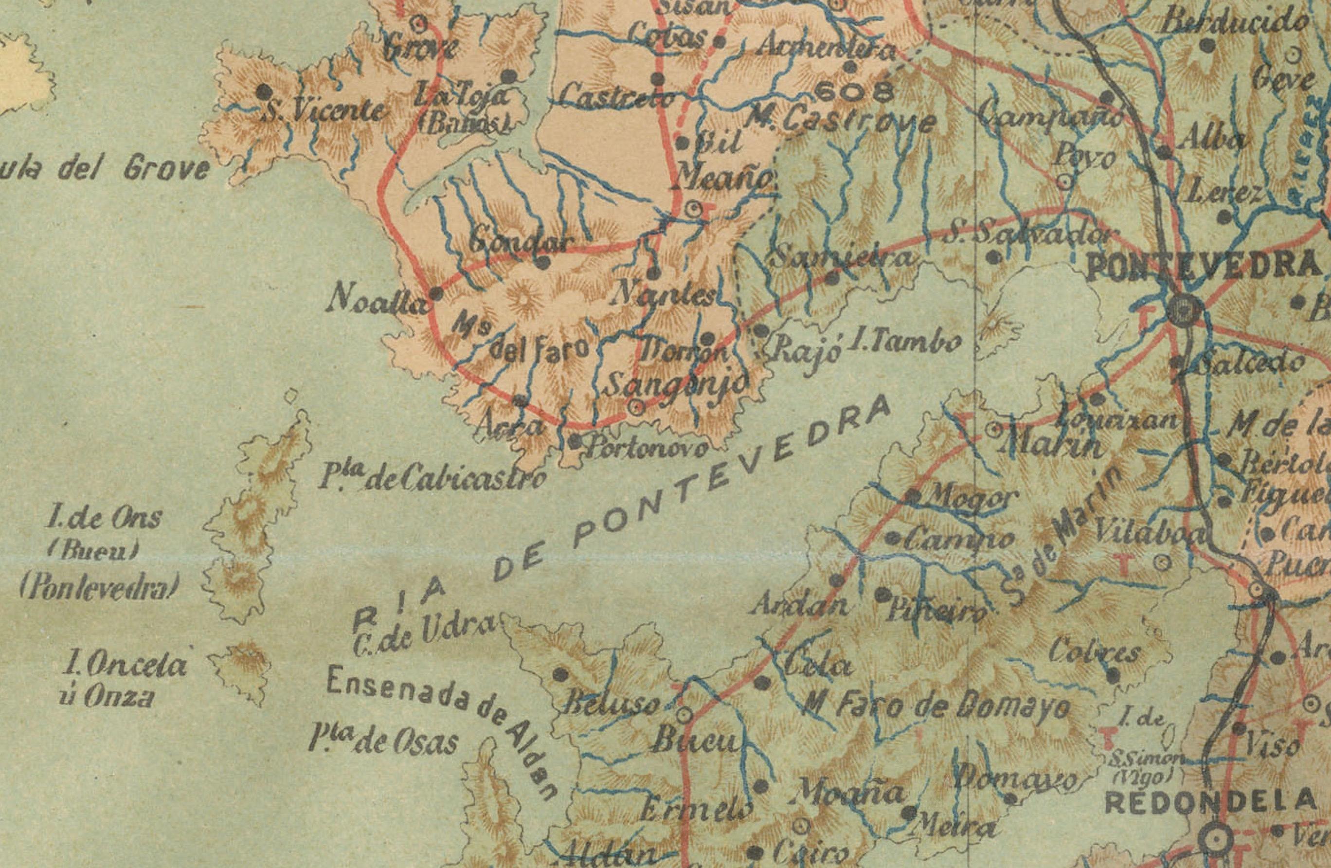 Paper Cartographic Survey of Pontevedra, 1902: Crossroads of Galicia