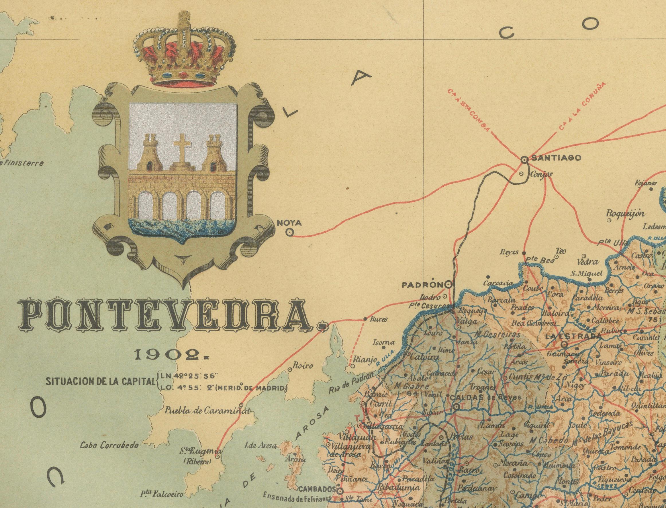 Cartographic Survey of Pontevedra, 1902: Crossroads of Galicia