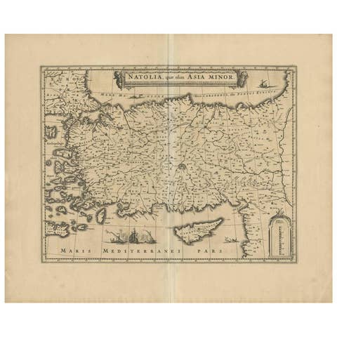 Antique Map of Asia Minor (Natolia) – Janssonius, circa 1650