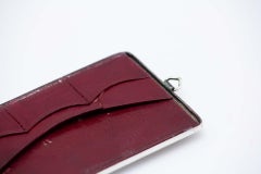 Cartoneira - silver wallet with guilloche bands along the length