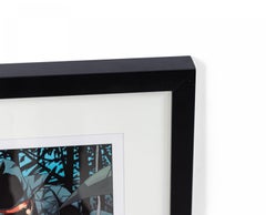 Cartoon Drawing of a Man with a Gun in the Jungle