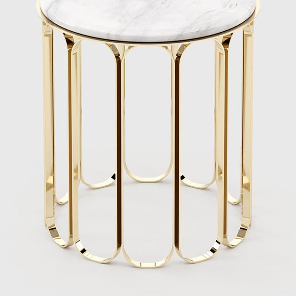 Contemporary Cartouche Side Table For Sale