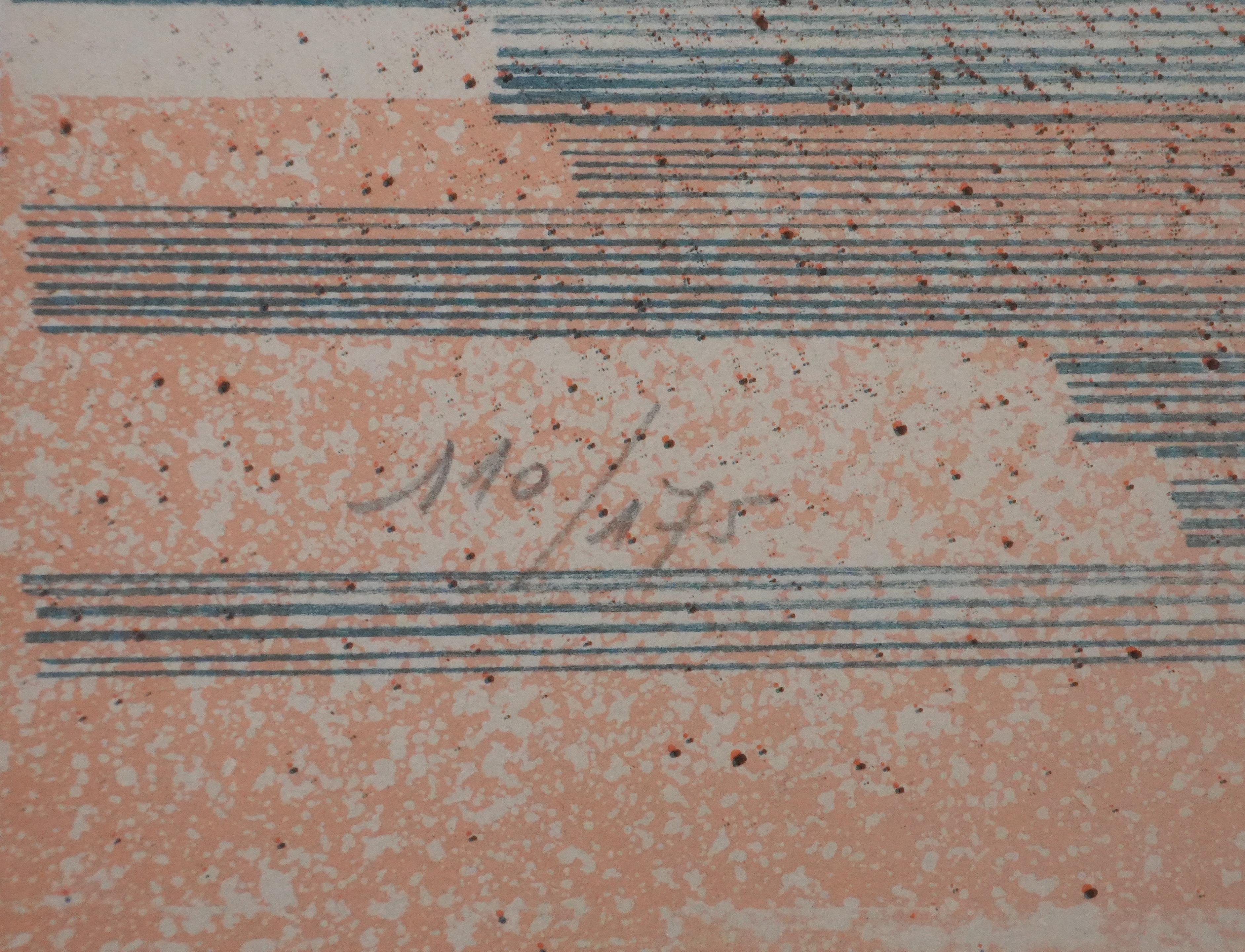 On Horseback - Original handsigned lithograph For Sale 2