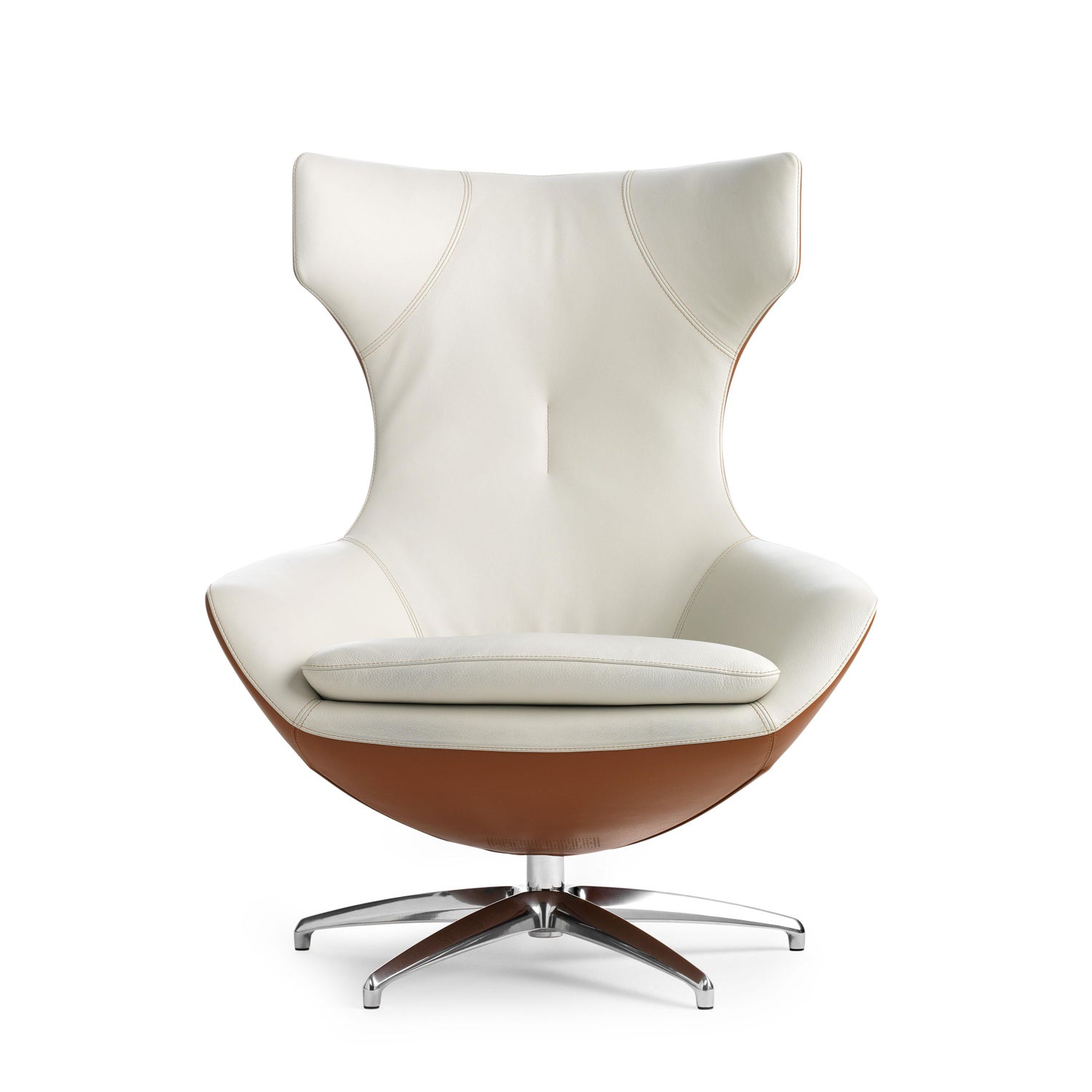Op de een of andere manier Leonardoda Array Caruzzo Lounge Chair by Leolux Upholstered in Two-Tone Leather For Sale at  1stDibs