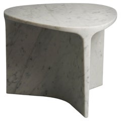 Carv Occasional Table in Carrara Marble by Daniel Fintzi for Formar