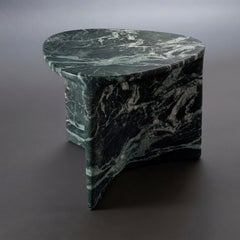 Carv Occasional Table in Green Emerald Marble by Daniel Fintzi for Formar