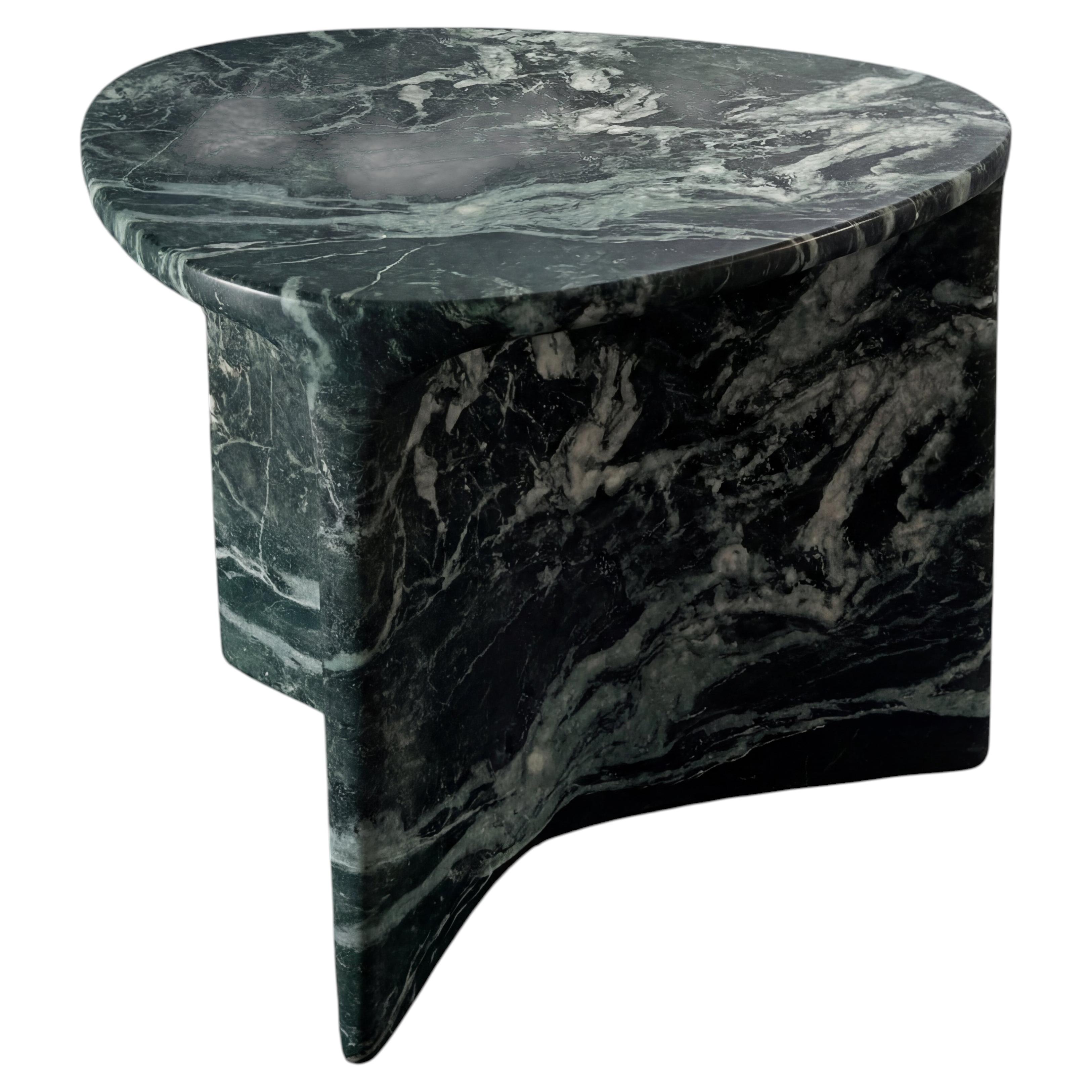 Carv Occasional Table in Green Emerald Marble by Daniel Fintzi for Formar For Sale