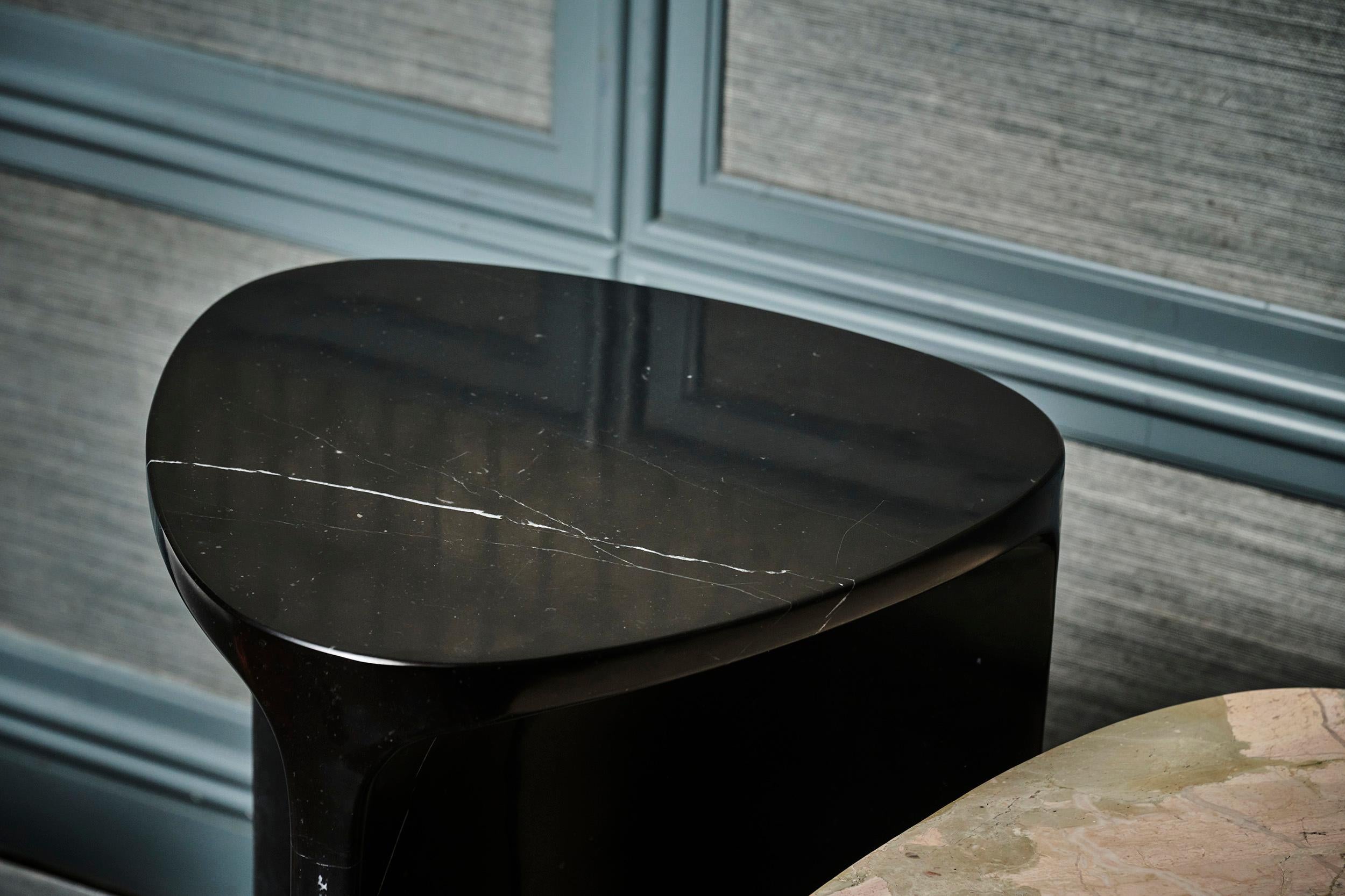 Carv Occasional Table in Nero Marquina Marble by Daniel Fintzi for Formar For Sale 4