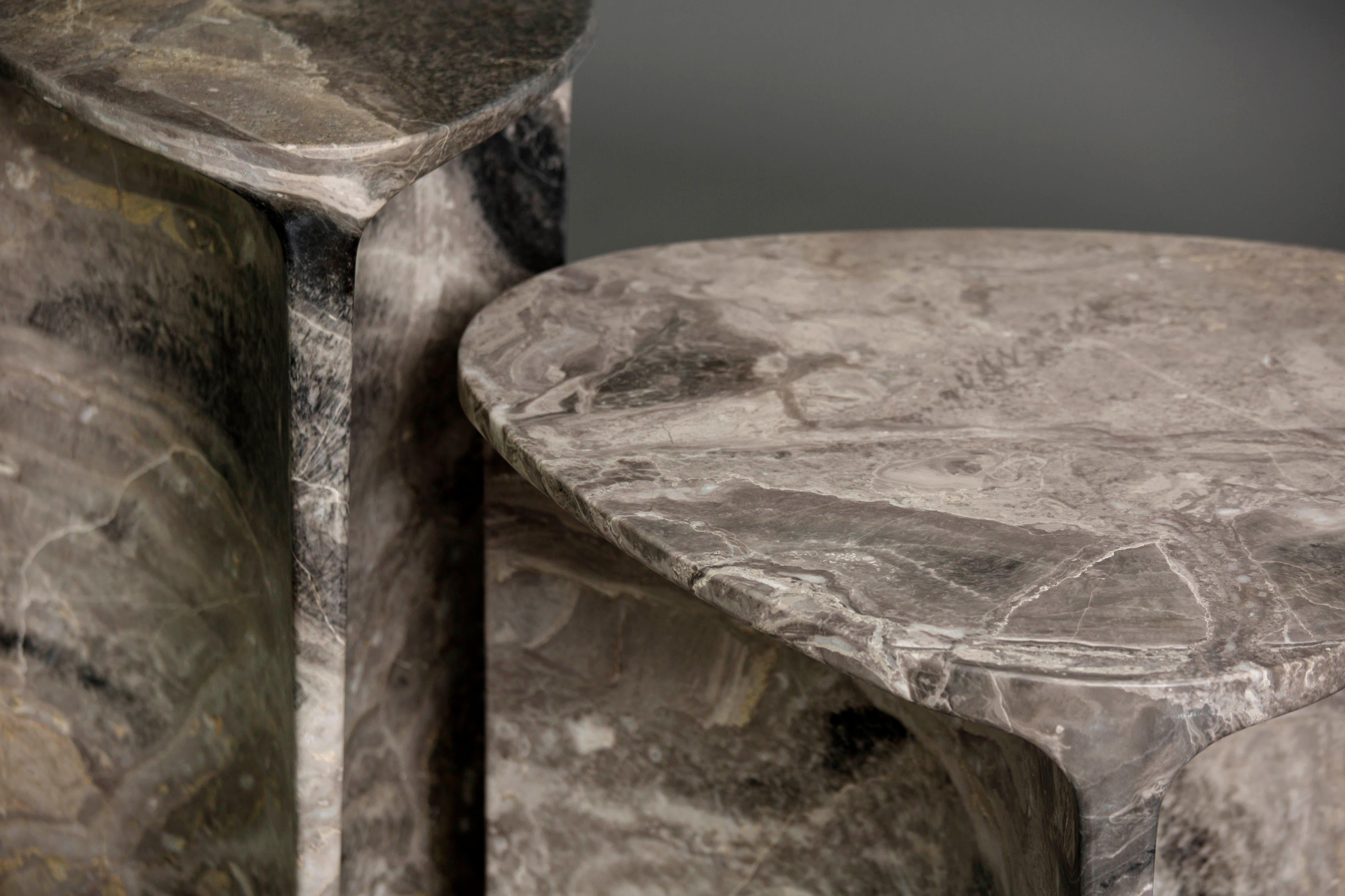 Carv Occasional Table in Orobico Marble by Daniel Fintzi for Formar For Sale 1