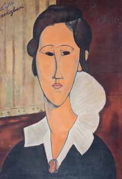 d’après Modigliani Oil on Canvas by Carvalho Henri