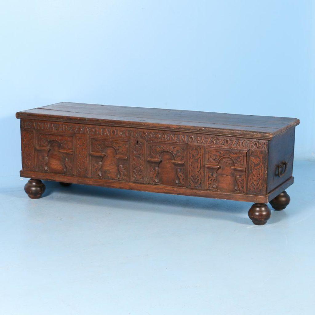 18th century oak coffer