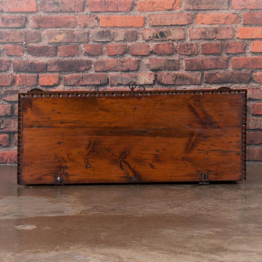 Carved 19th Century Antique Swedish Pine Trunk 4