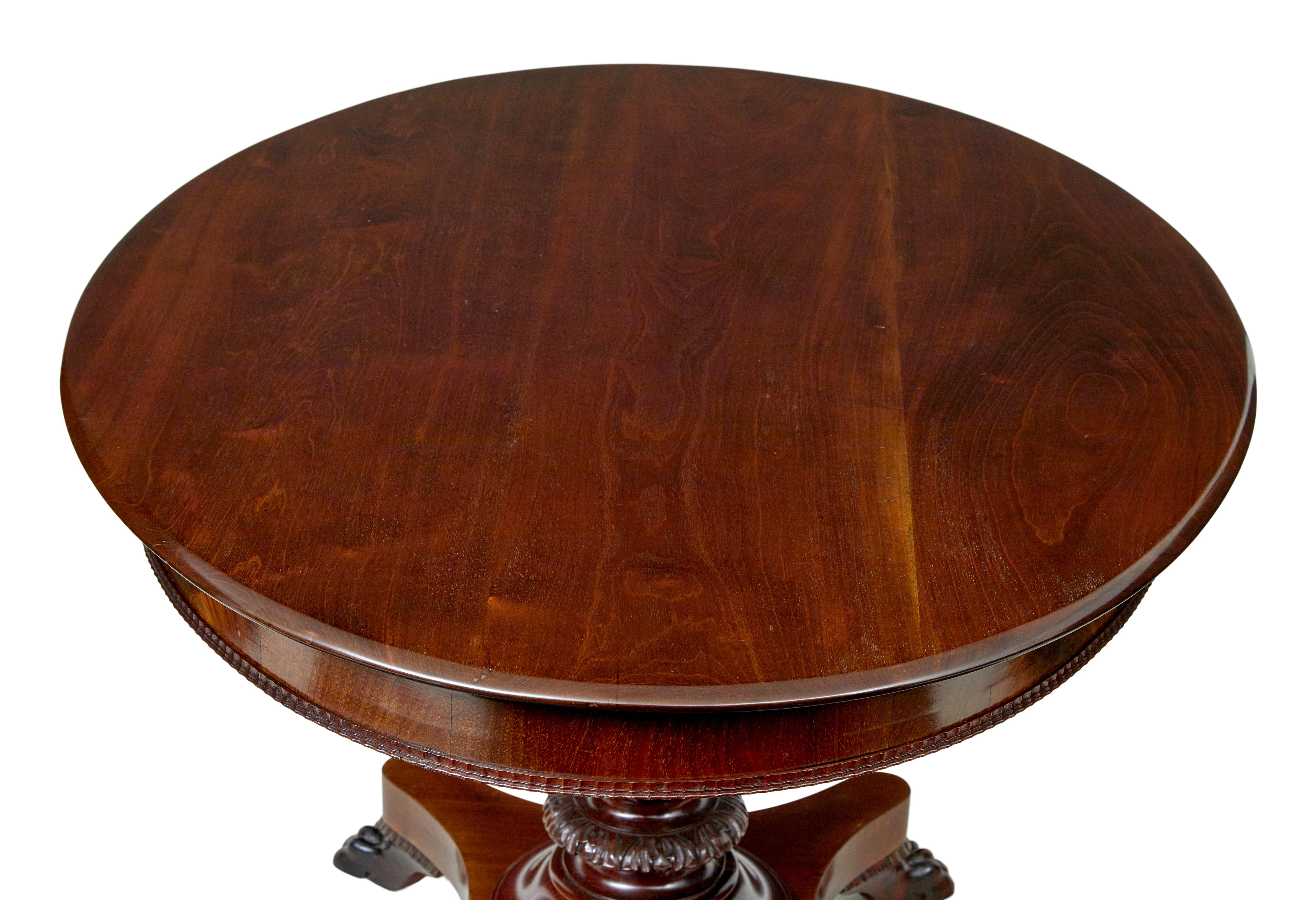 Mesa central ovalada tallada del siglo XIX en Bueno estado para la venta en Debenham, Suffolk