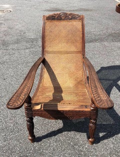 Carved 19th Century West Indies Rosewood Plantation Chair