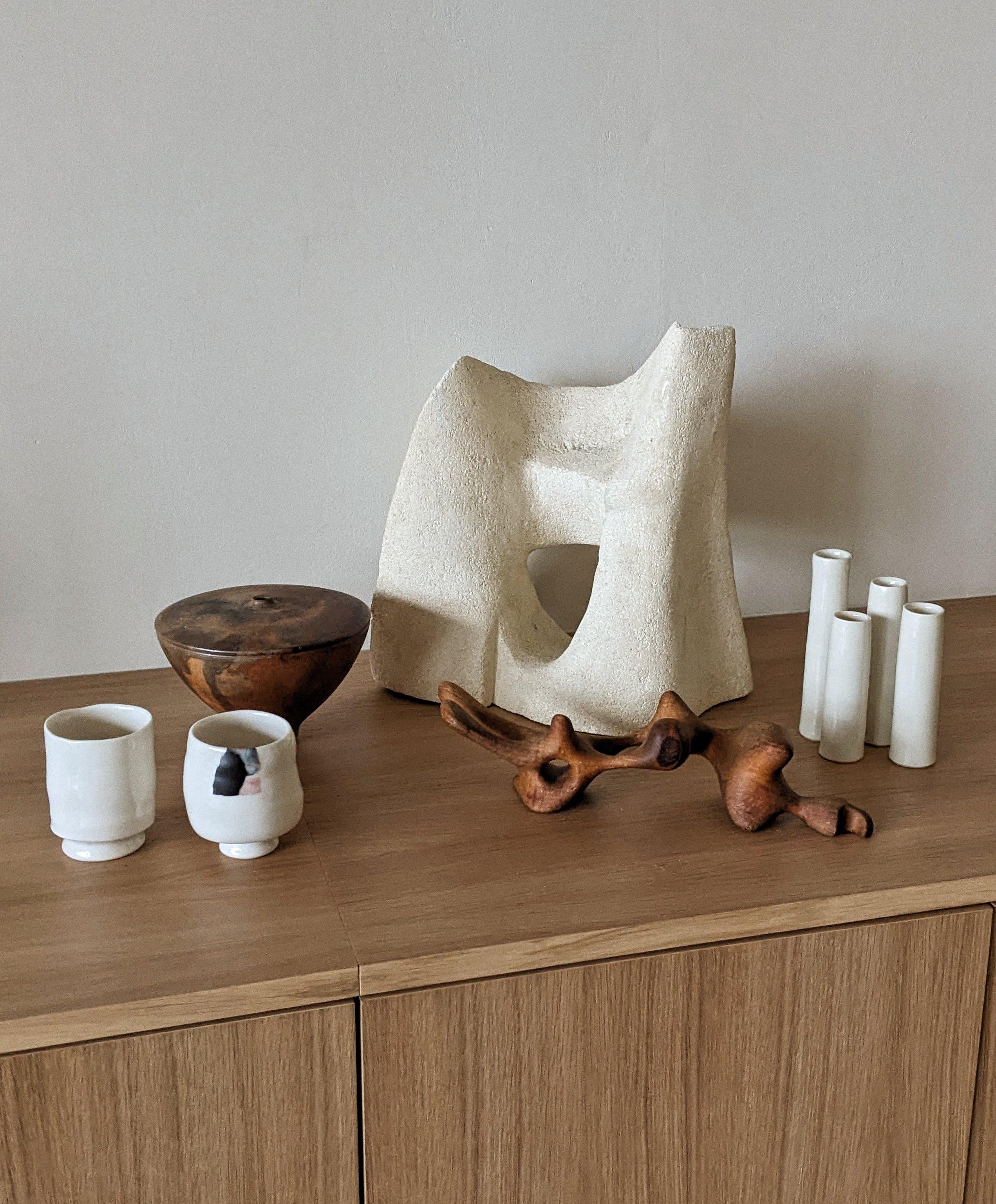 Carved Abstract Sculpture in Lightweight Concrete 3