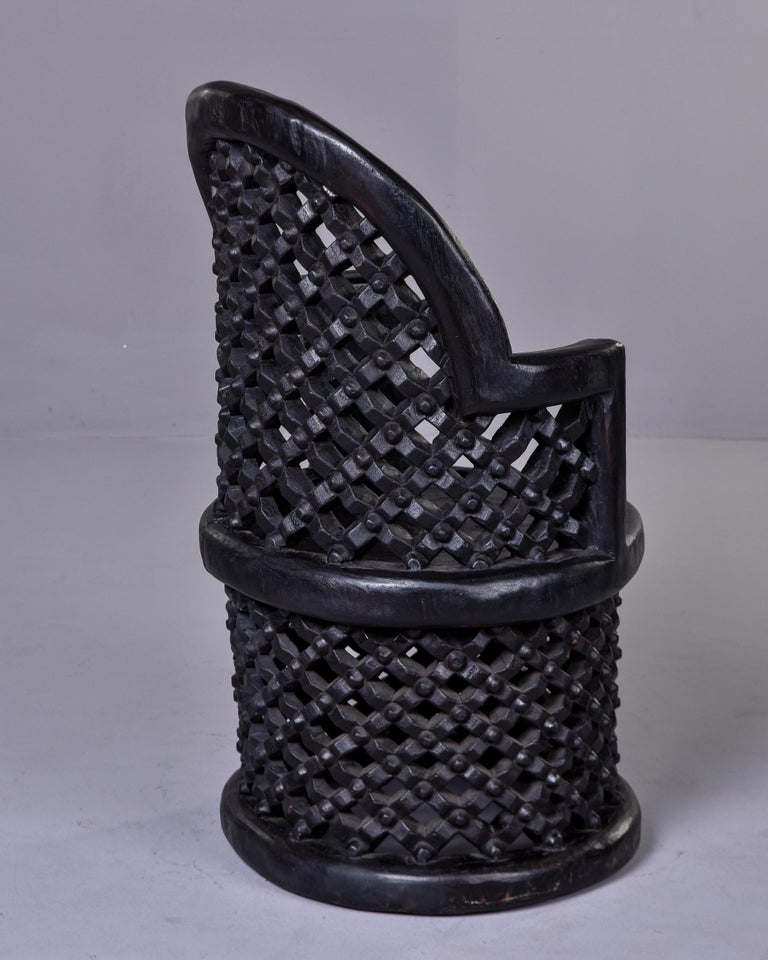 Carved African Bamileke Throne Chair For Sale at 1stDibs